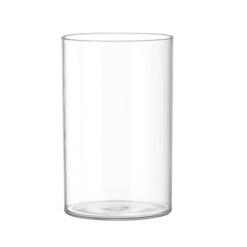 2 PCS PET Plastic Clear Vases Cylinder Transparent Flower Bucket Faux Glass Vase Hydroponic Plant Container Florist Conditioning Bucket (Medium) - size: Medium