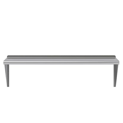 AmGood 18 in. x 48 in. Stainless Steel Wall Mount Shelf - NSF Certified, Commercial Grade, 18-Gauge - Holds up to 385 lbs - with Backsplash & Bullnose Edge for Kitchen, Restaurant, Garage - size: 18 in. x 48 in.