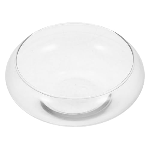 VOSAREA Clear Glass Fish Bowl 5.90 X 5.90 X 2.36 in Round Bubble Vase Hydroponic Bowl for Plants Desktop Glass Flowerpot Terrarium Small Fish Tank Wedding and Home Decor - size: 15x15cm