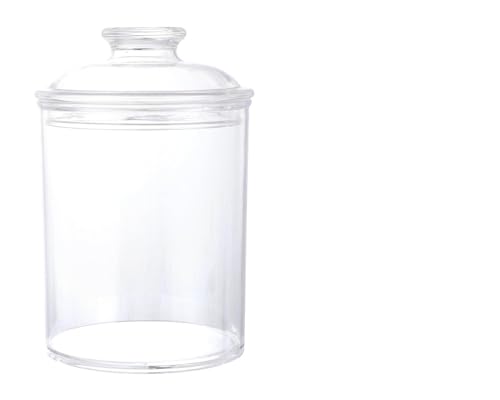 Acrylic Apothecary Jar with Airtight Lid, Plastic Storage Container for Bathroom, Kitchen and Office, Events, Candy Jar, 7.75" x 4.5" (1)