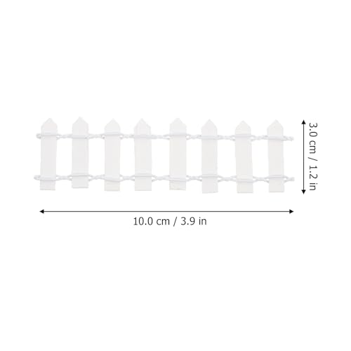 Happyyami Mini Fairy Garden Fence Ornaments 10 Pcs White Plastic Miniature Fence for Succulent Pots DIY Crafting Farm Decor Patio Lawn & Garden