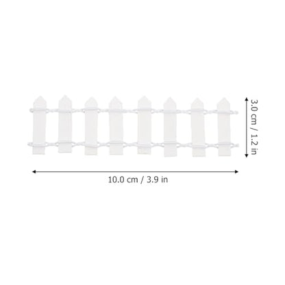 Happyyami Mini Fairy Garden Fence Ornaments 10 Pcs White Plastic Miniature Fence for Succulent Pots DIY Crafting Farm Decor Patio Lawn & Garden
