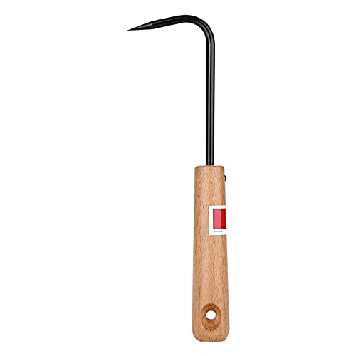 Weeder, Metal Garden Weeding Tool with Wood Handle Mini Weed Puller Cultivator for Digging Edging Planting
