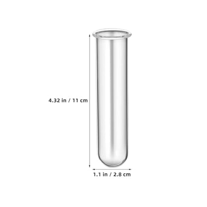UKCOCO 5Pcs Glass Test Tube Vases 4.33 Inch Clear Propagation Tubes for Plant Cuttings Hydroponic Plant Holders Desktop Floral Arrangement for Home Office Decor