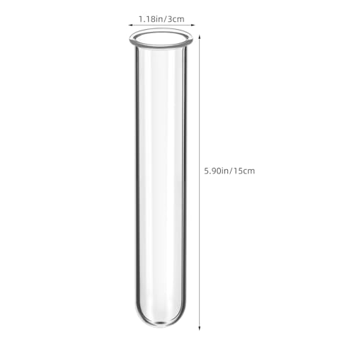 4 Pcs Glass Test Tube Vases for Flowers,5.9 x 1.18 Inch Hydroponic Propagation Tubes Plant Terrarium for Home Office Cafes Flower Shop Desktop Decoration