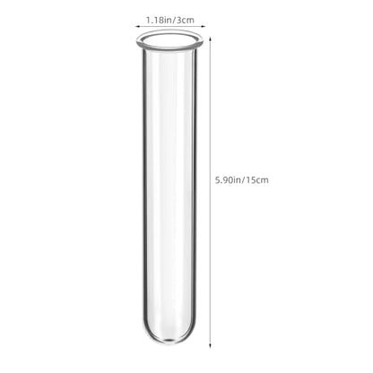 4 Pcs Glass Test Tube Vases for Flowers,5.9 x 1.18 Inch Hydroponic Propagation Tubes Plant Terrarium for Home Office Cafes Flower Shop Desktop Decoration