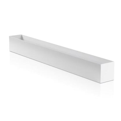 Window Sill Planter Box 32 in, Trough Rectangle Planter, White - color: White