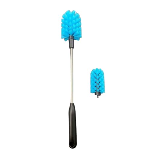 SEQ Bottle Brush Set (2 Pack) - Long Handle Water Bottle Cleaner Brush for Baby Bottles, Hydro Flask, Tumblers, Glassware & Decanters, Flexible Bristle Dish Wand Cleaning Brush