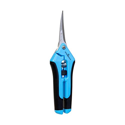 Hydrofarm HGPP400C Precision Curved Blade Pruners, Blue