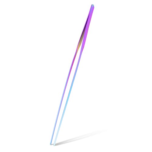 Mandala Crafts Rainbow 15 Inches Straight Aquarium Tweezers for Fish Tanks | 15 Inch Forceps, Rust Resistant Stainless Steel, Trimming Aquatic Plants, Bowls, Terrariums, Freshwater & Saltwater Aquascape - color: Rainbow Straight Tweezers, size: 15 Inches