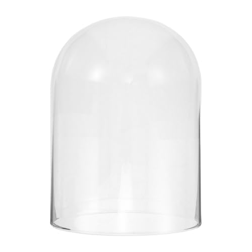 Glass Display Dome Cloche - 6"x5" Clear Glass Bell Jar for Anniversary Clocks Terrariums Plants & Trinkets Showcase for Collectibles & Keepsakes No Base - size: 16.00X12.00X12.00CM