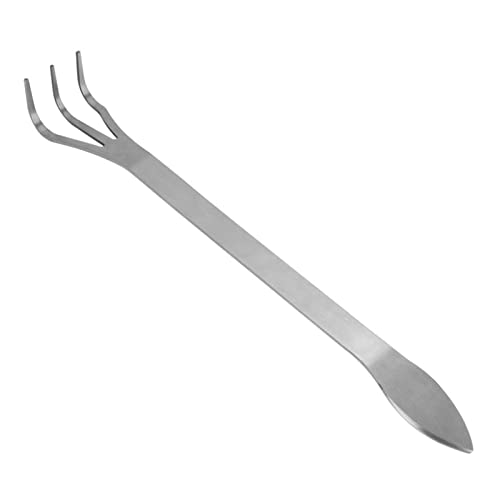 Root Rake, Stainless Steel 3 Prong Bonsai Tool for Loosening Soil and Removing Weeds