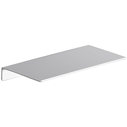 Danpoo 12 inch Metal Wall Shelf Small Floating Shelf for Wall Organizer & Storage, Display Shelf for Bathroom, Living Room, Kitchen, Bedroom(Silver) - color: Silver, size: 12 in