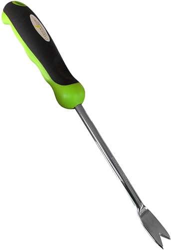 Garden Guru Dandelion Weeder Tool with Ergonomic Handle - Stainless Steel Weed Puller for Planting, Weeding, Flower and Vegetable Care in Lawn Garden Yard | Rust Resistant - size: 1 Pack, style: Stainless Steel