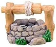 Miniature Stone Well Resin Water Pool, 3.9 x 2.8cm, DIY Fairy Garden Decor, Craft Garden Sculptures and Statues