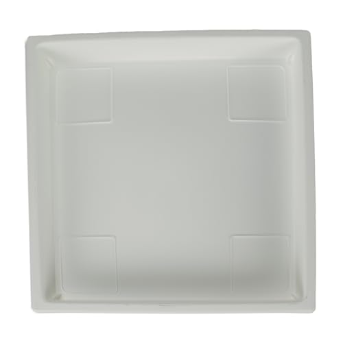 The HC Companies Accent Square Plant Saucer - Durable Plastic Trays for Plants - Stylish Square Tray for Water Drainage - UV Resistant Planter Saucer for Indoor & Outdoor Use (11”, White, Pack of 1) - color: White, size: 11"
