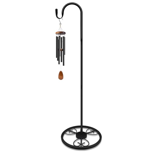 Upgraded Adjustable Shepherds Hooks for Outdoor Indoor, 63 Inch Wind Chime Stand, Shepherds Hooks for Hummingbird Feeders, Hanging Plants, Lanterns, Wind Chime