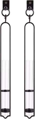 Elegant Glass Flower Vases & Test Tube for Plants - 33 in – Clear Vase Decor for Living Room, Indoor Plants & Home Decorations - size: 31" H