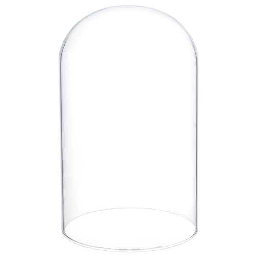 BENECREAT 6x9.7inch Clear Glass Cover, Cloche Dome Glass Dome Cover, Decorative Display Cover for Plants, Fairy Lights or Table Decor - size: 6x9.7 Inch