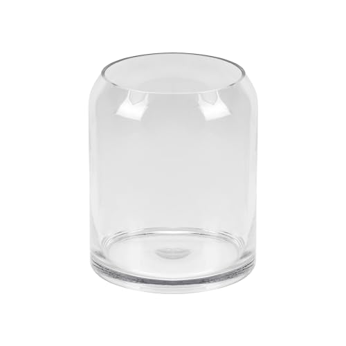 10" High 8" Wide Large Handmade Scandinavian Clear Glass Vase, Glass Flower Vase, Vase for Bouquet, Modern Glass Vase, Dome Glass Vase, Glass Terrariium, Hurricane, Centerpiece (Clear, 8"x10") - size: 8"x10"