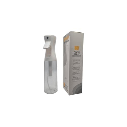 Continuous Fine Mist Spray Bottle, Refillable, 10.1 oz, Transparent