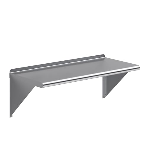 AmGood 36" Long X 16" Deep Stainless Steel Wall Shelf | NSF Certified | Appliance & Equipment Metal Shelving | Kitchen, Restaurant, Garage, Laundry, Utility Room - size: 36" Long X 16" Deep
