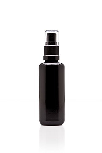 Infinity Jars 50 Ml (1.7 fl oz) Black Ultraviolet Glass Fine Mist Spray Bottle Cleaning Products Refillable Containers Homemade Perfume Blends Room, Sprays Bath Beauty Hair, Screw Top Bottles - size: 50 ML