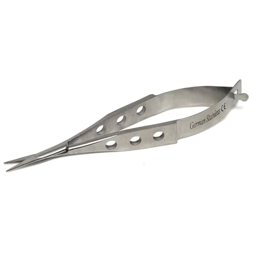Micro Scissors with Spring Action Handle Stainless Steel Trimming Shears, 3.5" Straight Blades