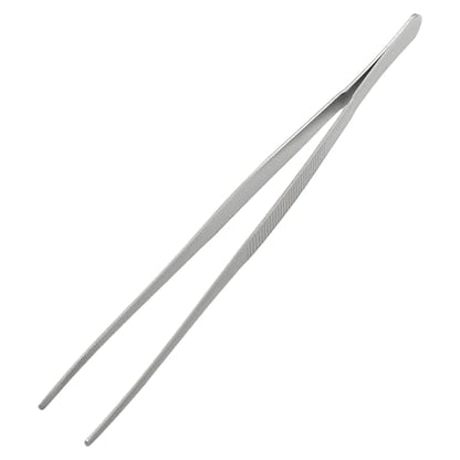 Bonsicoky 1 Pcs Tweezers Nipper, 12 Inch, Stainless Steel, Silver | Extra Long, For Aquarium, Crafts, Jewelry, Food and Horticulture - size: 12 Inch