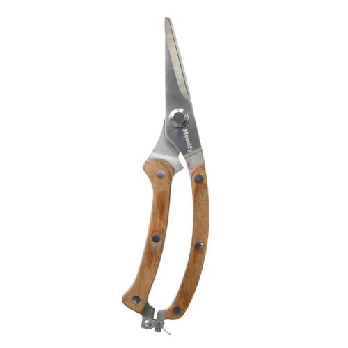 Mossify 8.5" Slim Pruning Shears | Narrow-Profile Garden Shears, Full-Metal Core, Wood Handles, Spring-Loaded & Locking | Hand Pruners for Tight Growth - style: 8.5" Slim Pruning Garden Shears