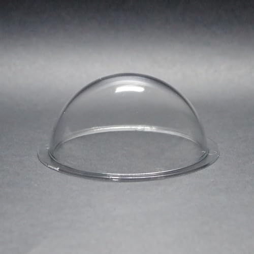 KAYNEY Acrylic Dome with Flange Clear Plastic Hemisphere – Transparent Case for CCTV, Camera Lens, Jewelry, Collectibles & Miniatures – Dustproof Cover for Delicate Items (3.6inch / 90mm) - size: 3.6inch / 90mm