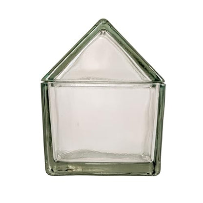 Creative Co-Op 20-Ounce Glass House Shaped Jar with Lid, Clear - size: 20-Ounce