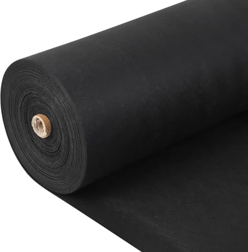 GAOMON Geotextile Landscape, 3ft x 100ft & 8oz Geotextile Fabric, PP Drainage 350N Tensile Strength & 440N Load Capacity, for Driveway & Road Stabilizationr, Erosion Control, French Drain, Black - size: 3FT*100FT-8.0OZ