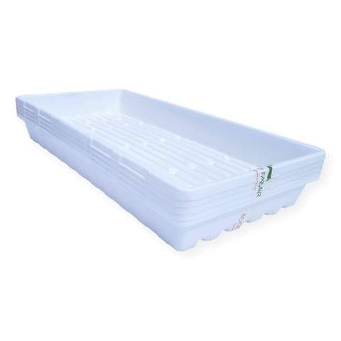 Bootstrap Farmer 1020 Trays White Extra Strength - 10 Pack No Hole - Seed Starter Flats for Fodder, Microgreen, Seedling Propagation Growing - size: 10 Trays