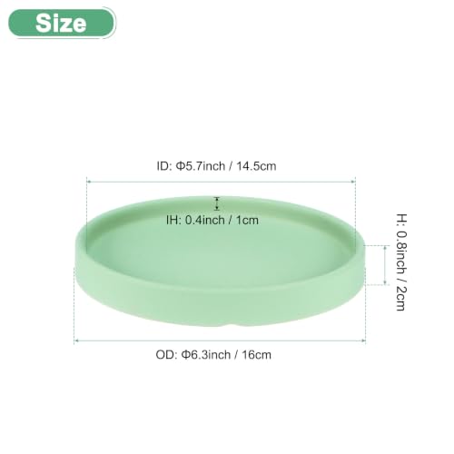 M METERXITY Ceramic Plant Saucer, 6.3 Inch Plant Water Catcher Tray, Plant Pot Saucers for Indoor/Outdoor Plants/Flower Drainage Drip Water Tray [Round Lake Blue] - color: Lake Blue