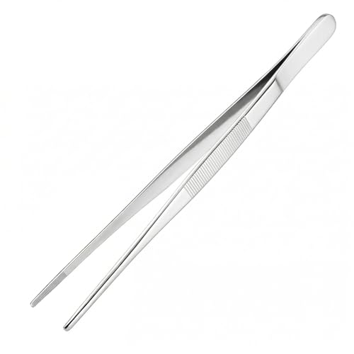 12-Inch Kitchen Tongs & Tweezers, Premium Cooking Utensils for Grilling, BBQ & Meat Handling, Stainless Steel Tong & Tweezer for Home Kitchen 1Pcs HULZJIL