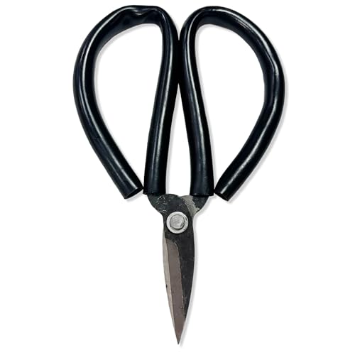 Bonsai Forged Sharp Wire Cutting Scissor with Rubber Handle - 1 Unit - color: 6" Bonsai Scissors