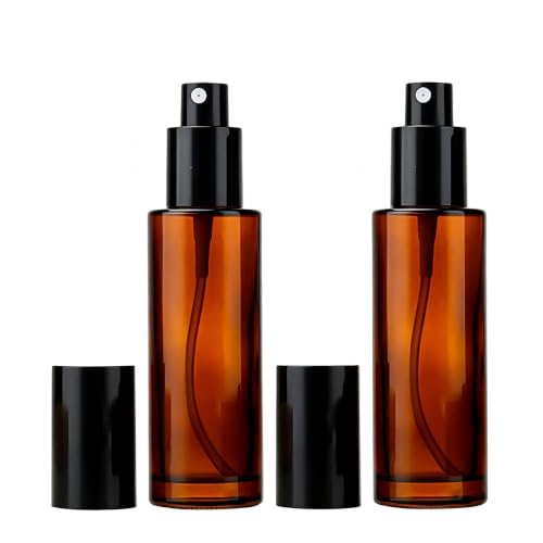 2 PCS 120ml 4oz Amber Glass Spray Bottles Refillable Glass Travel Bottles Fine Mist Spray Bottles Containers Cosmetic Bottles for Essential Oils Perfumes Other Liquids - size: 4 Ounces