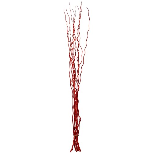 Uniquewise 12pc 59" Natural Dried Mulberry Twigs Ideal Sticks for DIY Crafts Decorative Stems Floral Arrangements Floor Vase Fillers Wedding Centerpieces Event Decorations and Home Décor Accent, Red - color: Red, size: 59 Inch, style: Mulberry
