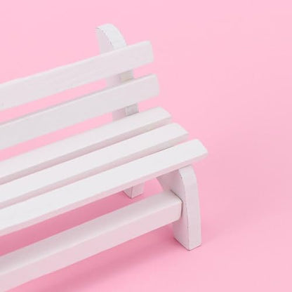 Leadigol 2 PCS Miniature Wooden Bench, Mini Furniture Bench Chair Figurines Miniature Landscape Ornament Art DIY Craft Ornament for Photobooth Props Home Decor