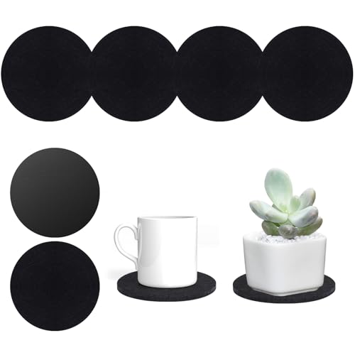 Plant Coaster Mat Reversible(Fabric/Leather),6Pcs Plant Coasters for House Plants Indoor & Outdoor,Household Products Absorbent/Waterproof(4inch) - size: 4 Inch