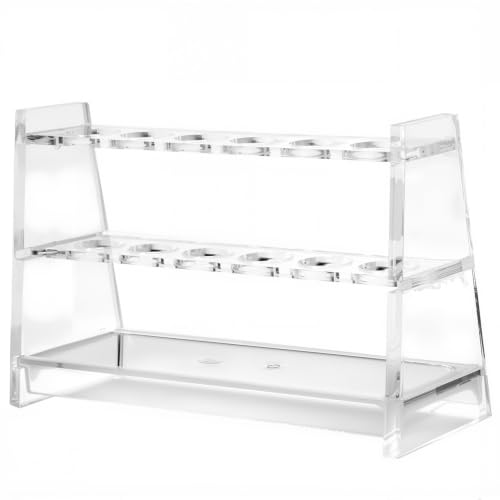 Clear Acrylic Test Tube Rack Holder for 10ml Tubes, Multi-Purpose Lab Tube Racks with 6 Holes, Sturdy Test Tube Stand for Laboratory, Classroom, Desk Organization Laboratory (10ml(6 Sockets)) - color: 10ml(6 Sockets)
