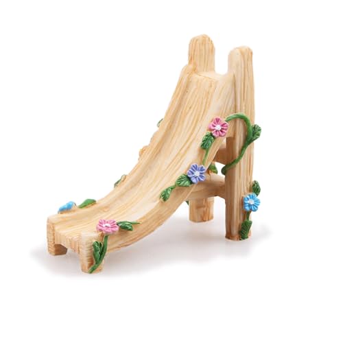 Kai Dream Miniature Fairy Garden Accessories, Resin Slide, 2.8 * 1.4 * 2.8 inches, Decorative Landscape, Dollhouse Decor - style: Slide