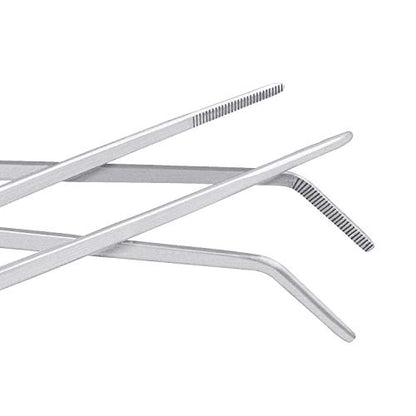 3PCS 10.6" Stainless Steel Aquarium & Reptile Feeding Tweezers | Straight & Curved Tips, Extra Long, For Lizards Snakes Bearded Dragon, Plant, Aquascape Terrarium Tank Tools,Accessories