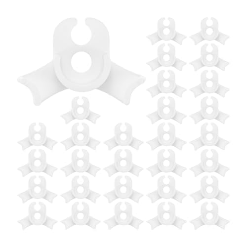 M METERXITY 60-Pack Plant Bender, 1.4x1 Inch 90 Degree Adjustable Plant Training Clips Plant Stem Low Stress Plant Branch Trainer Clips for Plant Gardening/Flowers/Climbing Plants[White] - color: White