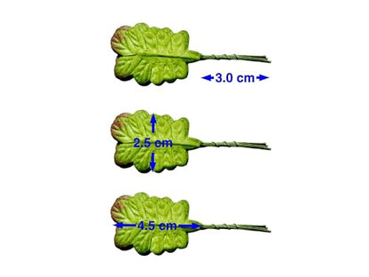 Ploen 25 pcs Green Leaves Ferns Mulberry Paper Leaves with Wire Stems Fern2 Leaf Mulberry Paper Craft Supplies Scrapbooking Embellishments for so Many Card DIY Craft Projects Leaves208