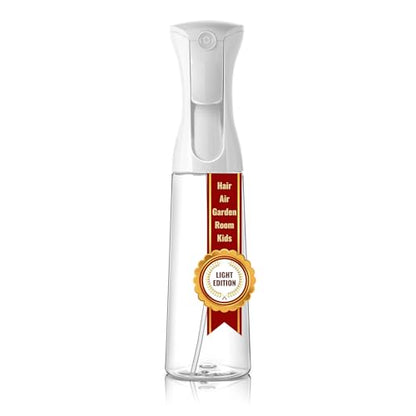 Mistifi Continuous Ultra Fine Mist Spray Bottle – Refillable Water Mister for Hair, Hairstyling, Barber, Salon, Plants, Cleaning, Skincare – (350ml 1Pc, Transparent bottle) - color: Transparent bottle, style: 350ml 1Pc