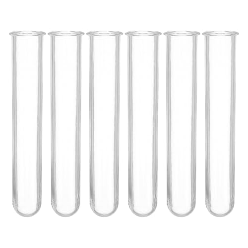6 pcs Clear Test Tube Vases Hydroponic Vase for Plant Propagation Transparent Propagation Tubes for Plants Desktop Flower Display Home Office Decor