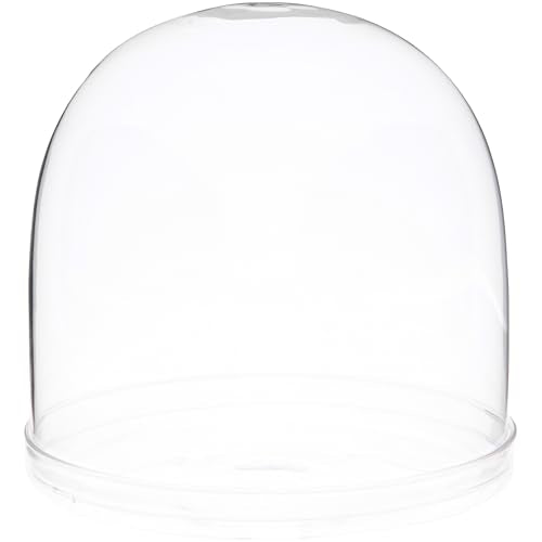 Plymor 5.5" x 5.5" Glass Display Dome Cloche (Clear Glass Tray Base) - size: 5.5" x 5.5"
