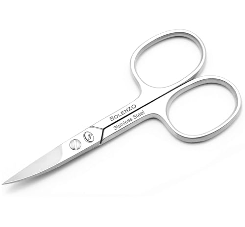 Nail Scissors Curved - High Carbon Stainless Steel Eyebrow Scissor for Eyelash, Nose Hair, Mustache, Beard, Toenail, Pedicure - Manicure Scissors for Men and Women (Nail Scissors) - style: Nail Scissors